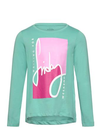 Nkfviolet Ls Loose Top Tops T-shirts Long-sleeved T-shirts Green Name It