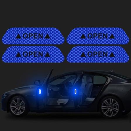4 stk Bildør klistremerker Universal Sikkerhet Advarsel Mark Reflekterende Bil Dør Åpningsstripe Auto Eksteriør Dekor Tilbehør 1pc|bil Stickers| Blue