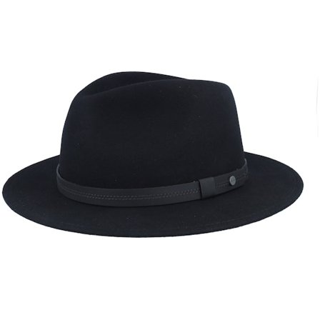 Stetson - Nero traveler Cappello - Woolfelt Ear Flap Black Traveller @ Hatstore