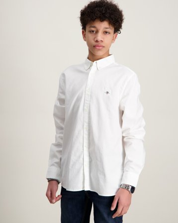 GANT SHIELD OXFORD BD SHIRT Hvid Skjorter Dreng - Kids Brand Store