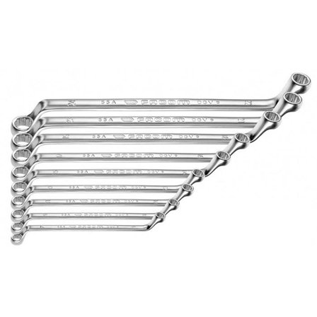 Facom 55A.JD10 Ringnyckelsats 10 delar, mm, bockade, Handverktyg