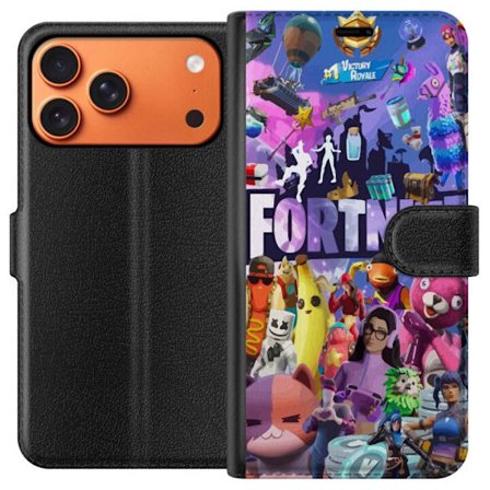 Kompatibelt Plånboksfodral till Apple Apple iPhone 17 Pro Max Full of popular skins, weapons, llamas, Victory Royale symbols, and colorful details fr