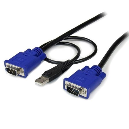 StarTech 10 ft 2-in-1 Ultra Thin USB KVM Cable - video- / USB-kabel - 3.05 m