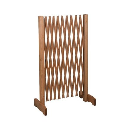 Hopfällbar hundgrind i trä 90x30-117cm