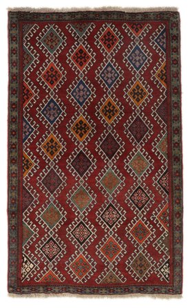 Anudada A Mano Gashgai Fine Alfombra 98X160 Oriental De Lana Negro/Rojo Oscuro Pequeño