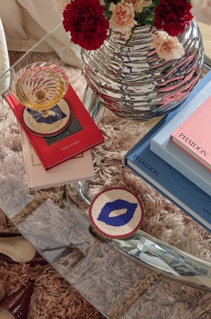 Staycation - Glasunderlag Powerful 2-pak - Blå - Bar- & drinkstilbehør - Fra Homeroom