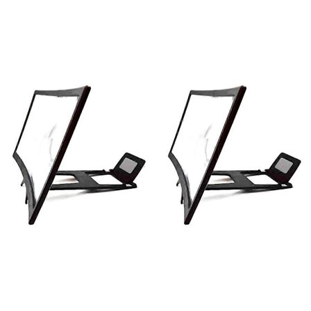 2 st 12-tums Böjd Telefonskärmförstorare HD Video Förstärkare Mobil Skärm Förstoringsglas