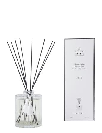 Diffuser Oval Bottle W Grooves & Tassel No.3 Hu Tuoksu Valkoinen C'est Bon