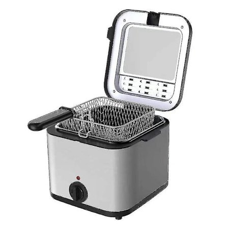2,5 l elektrisk frityrkoker husholdning liten 1000w høy effekt multifunksjon rustfritt stål frityrkoker kebab pommes frites maskin TA