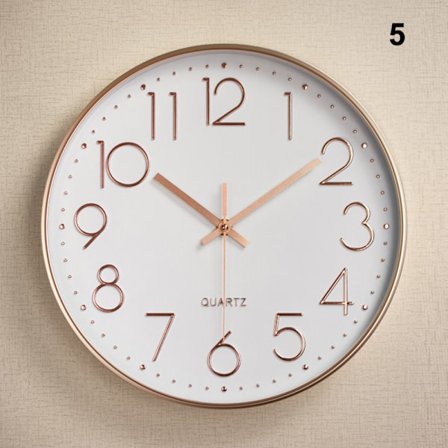 Quartz-Clock Rund Hängande Klocka Plast Mode Design Klockor För Heminredning Vardagsrum