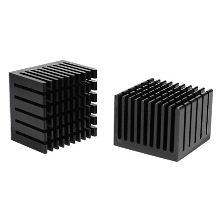 2 st 40X40X30mm Aluminium Kylfläns Radiator Kylning för Elektroniska Chip LED med Värmeledande