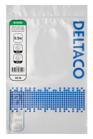 Deltaco Flex-Boot Bendable CAT.6A U/UTP 28AWG Patch Cable 0,5m