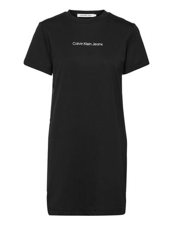 Logo Tape Milano T-Shirt Dress Kort Kjole Sort Calvin Klein Jeans