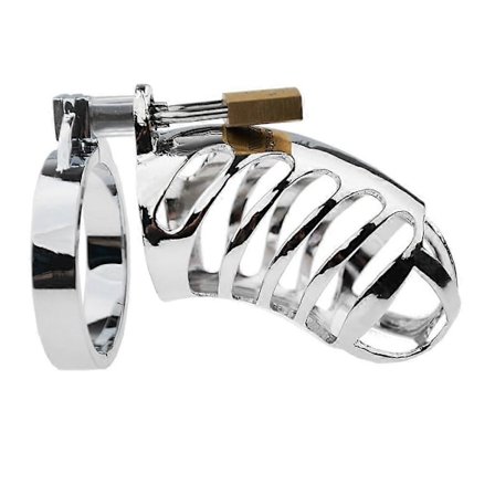 Nya manliga kyskhetsanordningar Fågelbur i rostfritt stål Co-ck Lås med rör