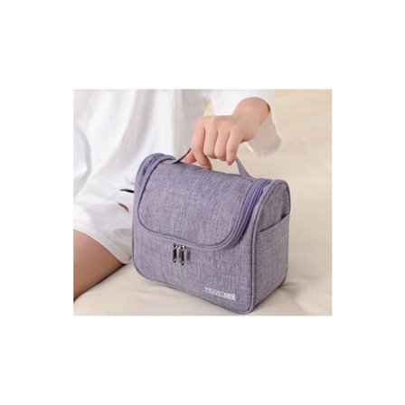 Ripustettava matkakosmetiikkalaukku, vedenpitävä, verkkotaskuilla ja kestävällä nylonkoukulla, suihkulaukku miehille ja naisille, järjestäjä