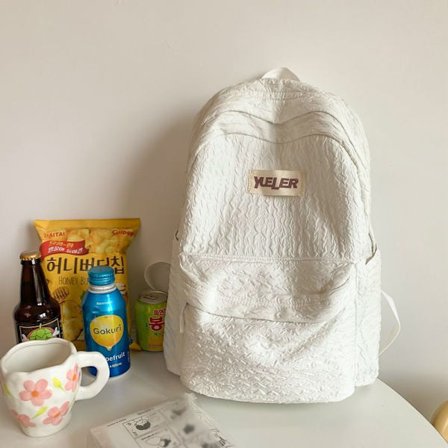 Student skolväska skolväska flickor grundskola skola ny flicka enkel högstadiet student skolväska ryggsäck - vit