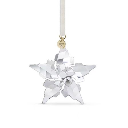 /#/Julepynt, 2021 års udgave, stor, klart krystal/#/