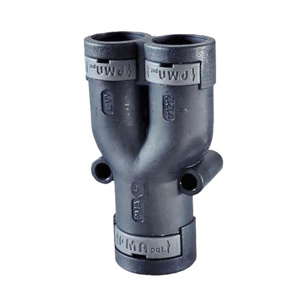 Rutab 1410671 Vinkelforskruing Y-kobling, polyamid 6 10-12 mm, Installasjonsmaterial