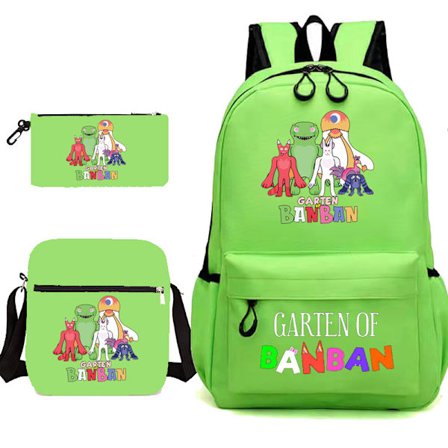 Garten of Banban student ryggsäck Green Figure 5 Tre delar Set