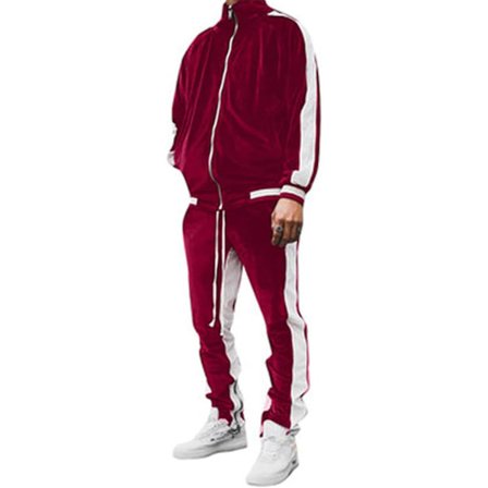 Herre 2-delt Full Zip Treningsdrakt i Fløyel Sport Dress