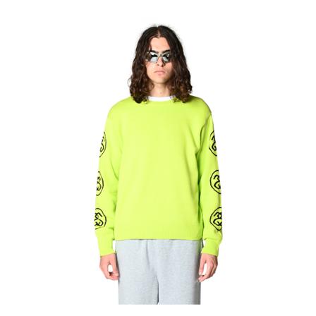 Stüssy, Round-neck Knitwear Groen, Heren, Maat:S