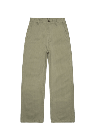 Nudie Jeans Wendy Herringbone Pale Green Byxor Dam Grön W26/L32