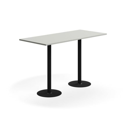 Barbord VERTICUS, 1800x800x1100 mm, lysegrå/sort