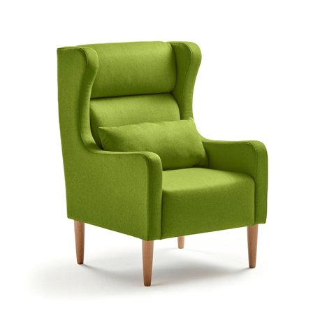Armchair LUCKY, Medley fabric, lime green