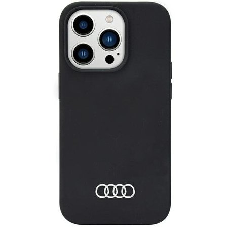 Audi silikonetui iPhone 14 Pro 6,1" svart/svart hardcase AU-LSRIP14P-Q3/D1-BK