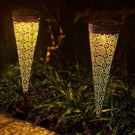 Solcellelamper for utendørs hage, vanntett LED IP44 dekorasjonslys for utendørs bruk, solcellelamper for stier, innkjørsel, terrasse, plen, uteplass, 