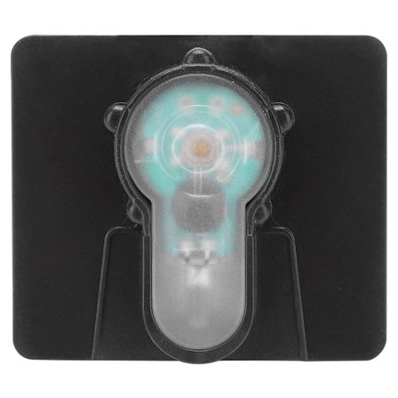 Mini Signal Light IPX8 Vandtæt Udendørs Vest Hjelm Sikkerhedslys med Krog og Løkke Sort Base Hvidt Lys