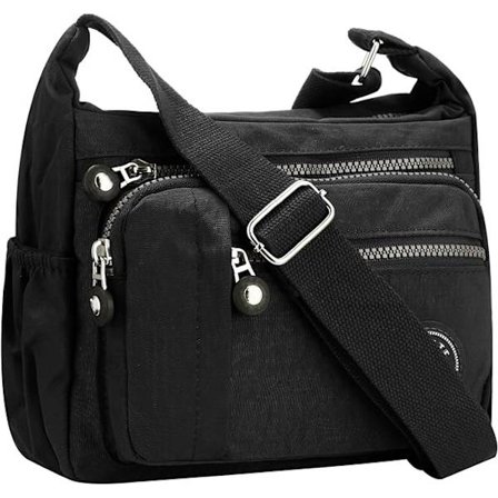 Kvinners Multilommet Casual Crossbody Bag Reiseveske Messenger Håndveske for Shopping Hiking Daglig Bruk