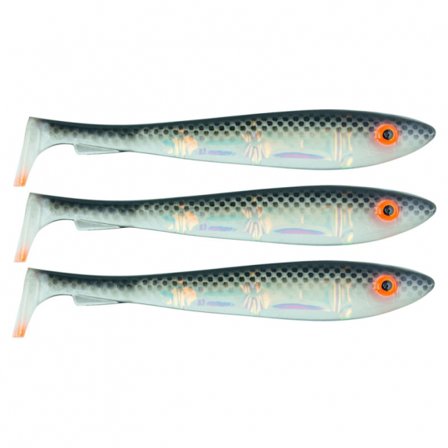 Svartzonker McRubber Flash Shad 17cm (3-pack) - UV Black Back