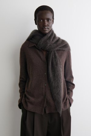 COS Women's Cashmere Shirt in Brown