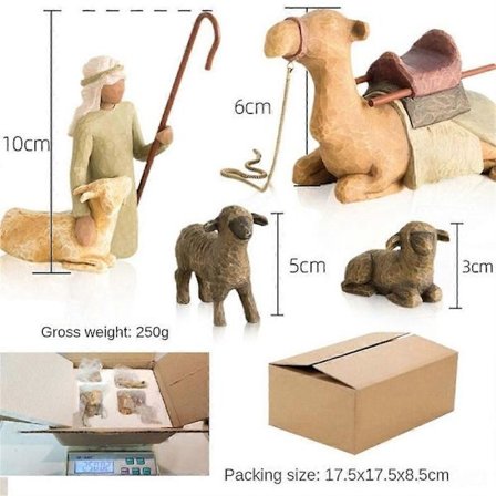 Seimiasetelma Willow Tree Seimiasetelmafiguurit Veistetyt käsinmaalatut uskonnolliset koristeet kodin sisustukseen joululahjoja