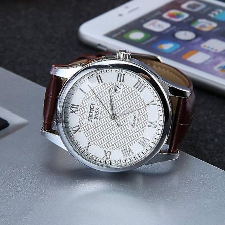 9058 Skmei Vedenkestävä Boutique Quartz-kello Nahkaremmi