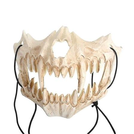 Halloween Sekundær Cosplay Kostyme Simulert Beinmaske Festmaske