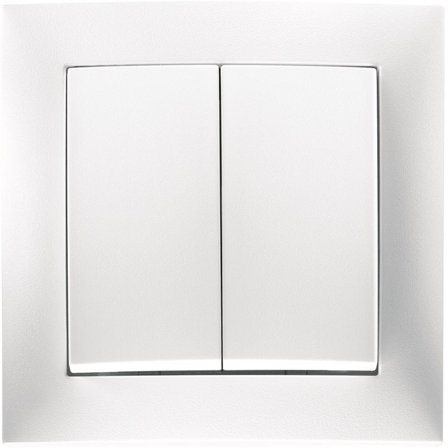 Hager 6350351909 Tryckknapp polarvit Kronomkopplare, Strömbrytare & vägguttag