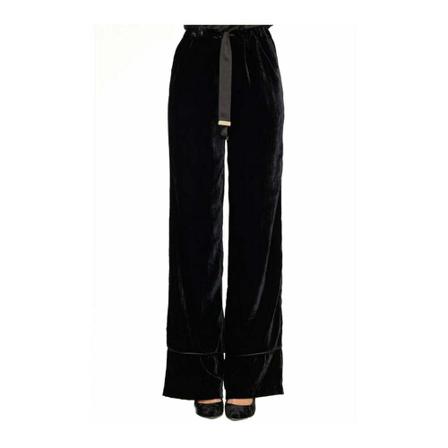 Anna Molinari, Wide Trousers Zwart, Dames, Maat:S