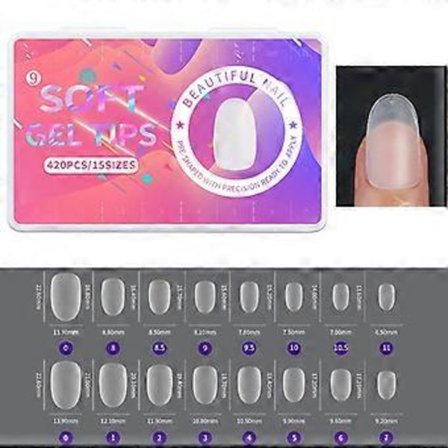 420 st Frostat Lösnaglar Tryck på Naglar Kista Konstgjorda Naglar Full Täckning