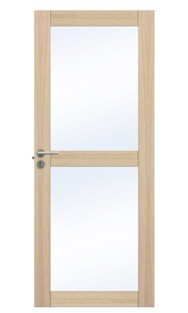 Swedoor Unique GW 02L Innerdörr vitpigmenterad ek 825x1940 mm, Dörrar
