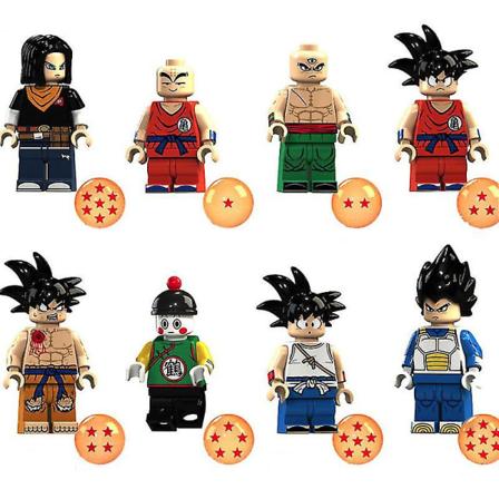 Bimirth 8pcs Anime Dragon Ball Samlesæt Byggeklodser Legetøj Til Børn Voksne Julegave