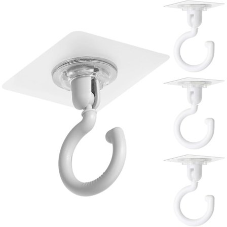 Extra Starka Självhäftande Tak Krokar - 4 Stycken Genomskinliga Självhäftande Tak Krokar Ingen Borrning, Vattentäta Väggkrokar för Badrum Kök Kontor 