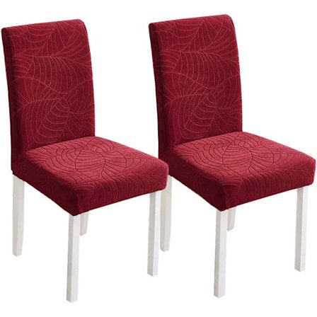 Burgundinpunainen, 2 kpl ruokailutuolin päällinen, joustava tuolinpäällinen, Universa
