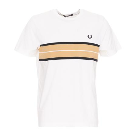 Fred Perry, T-Shirts Wit, Heren, Maat:M