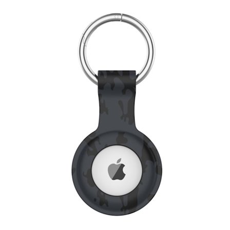 Apple AirTag -pidike, silikoni, naamiointi, harmaa