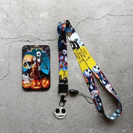The Nightmare Before Christmas ID-kort Holder Tegneserie Jack Skellington Sally Print Bus Case med Strop