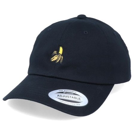 Iconic - Svart unconstructed Keps - Banana Black Dad Cap @ Hatstore