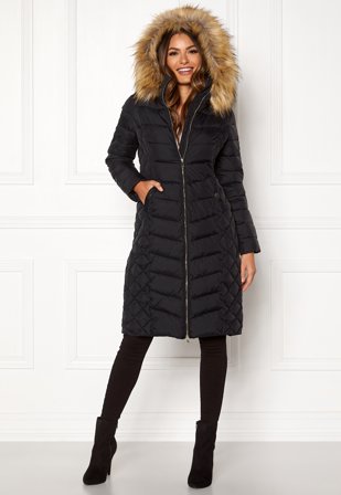 Happy Holly Sadie Long Jacket Black Klær