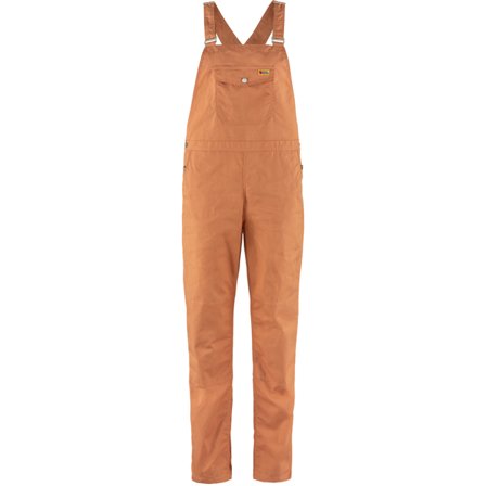 Fjällräven Women's Vardag Dungaree Trousers in Desert Brown | Size: Medium, G-1000/Polyester/Elastane